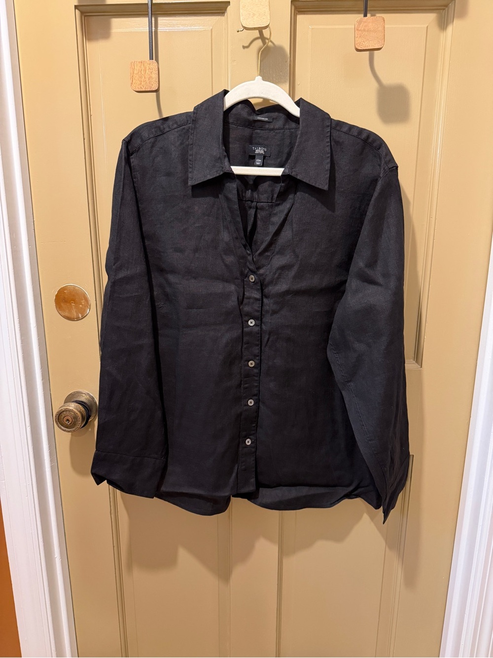 Talbots 100% Irish linen button down top